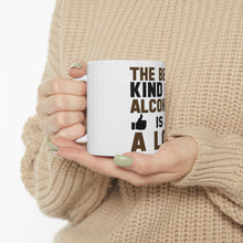 DistinctInk Glossy White Coffee / Tea Mug - The Best Kind of Alcohol is A LOT