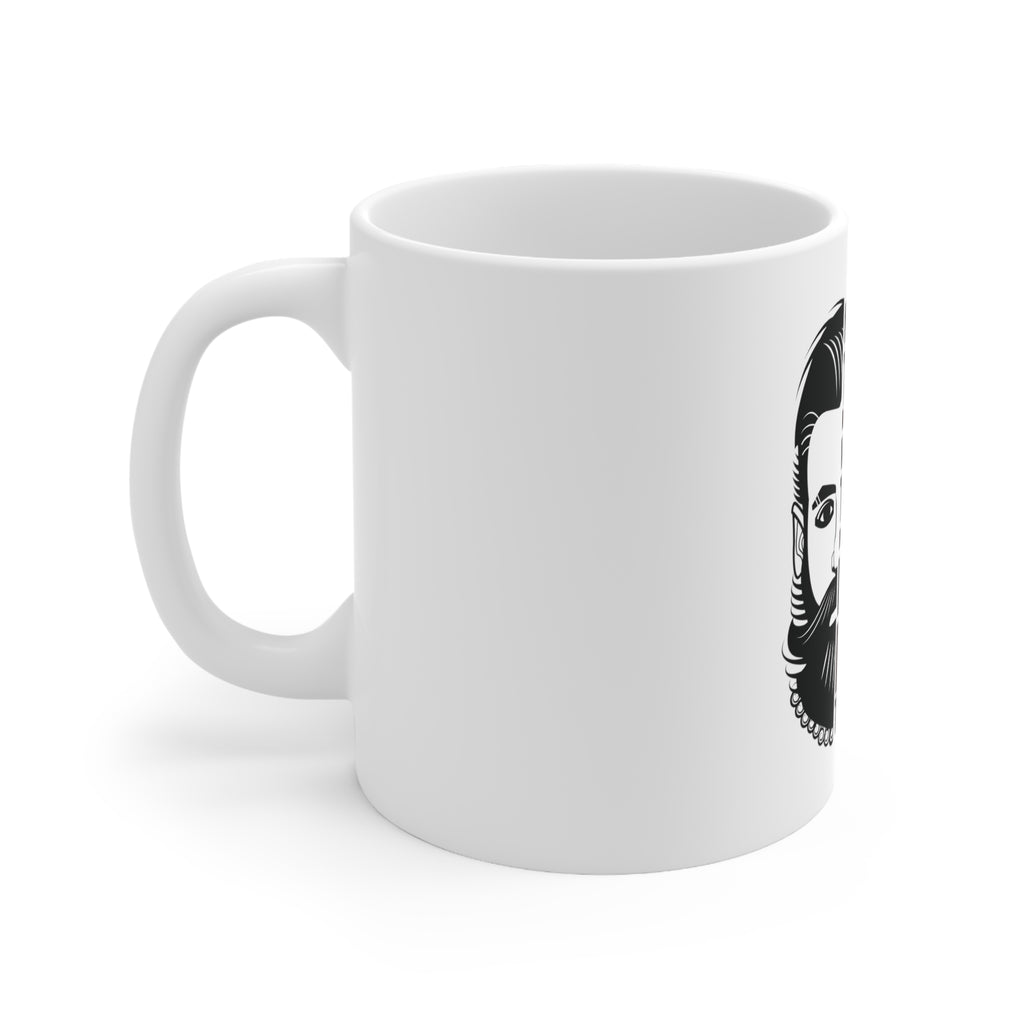 Glossy White Coffee / Tea Mug - I have a Beard to Get Love & Sex, view 2