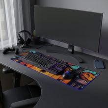 DistinctInk LED Gaming Mouse Pad with Trick or Treat Parade Design for Halloween