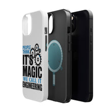 DistinctInk ToughCase for Apple iPhone, Compatible with MagSafe Charging - People Think It's Magic It's Engineering