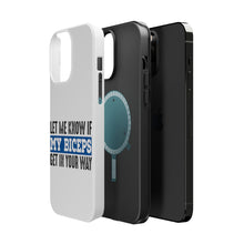 DistinctInk ToughCase for Apple iPhone, Compatible with MagSafe Charging - Let Me Know if My Biceps Get in Your Way