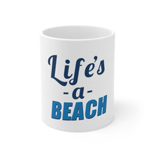 DistinctInk Glossy White Coffee / Tea Mug - Life's a Beach