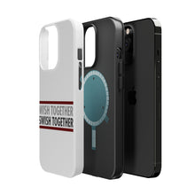 DistinctInk ToughCase for Apple iPhone, Compatible with MagSafe Charging - Wish Together Swish Together Basketball