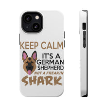 DistinctInk ToughCase for Apple iPhone, Compatible with MagSafe Charging - Keep Calm - It's a German Shepherd