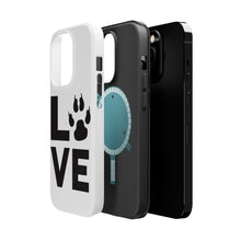DistinctInk ToughCase for Apple iPhone, Compatible with MagSafe Charging - Love - Dog Paw
