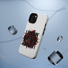 DistinctInk ToughCase for Apple iPhone, Compatible with MagSafe Charging - I Puckin' Love Hockey