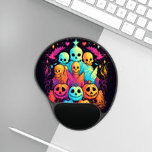 DistinctInk Mouse Pad with Wrist Rest  with The Joy of Connecting Design for Halloween  LGBTQ+ Pride