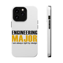 DistinctInk ToughCase for Apple iPhone, Compatible with MagSafe Charging - Engineering Major Always Right By Design