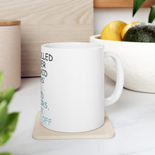 DistinctInk Glossy White Coffee / Tea Mug - Cop Pulled Over, Rock Paper Scissors