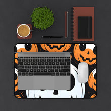 DistinctInk Desk Mat with Ghost Skeleton Cartoon Pumpkin Design for Halloween