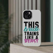 DistinctInk ToughCase for Apple iPhone, Compatible with MagSafe Charging - This Bride Trains Like a Beast