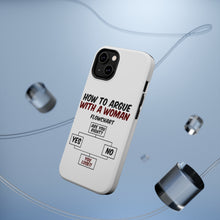 DistinctInk ToughCase for Apple iPhone, Compatible with MagSafe Charging - How To Argue With a Woman Flowchart
