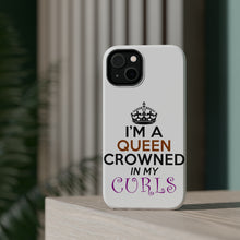 DistinctInk ToughCase for Apple iPhone, Compatible with MagSafe Charging - I'm a Queen Crowned in My Curls