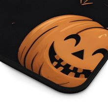 DistinctInk Desk Mat with Ghastly Skeleton Pumpkin Design for Halloween