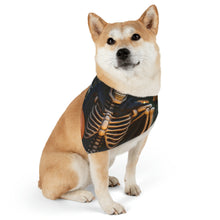 DistinctInk Adjustable Pet Banana Collar with Skellington's Spooky Soiree Design for Halloween