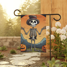 DistinctInk Garden & House Banner / Flag with Skelefun Halloween Design for Halloween