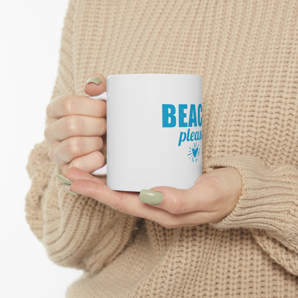 Glossy White Coffee / Tea Mug - Beach, Please, view 10