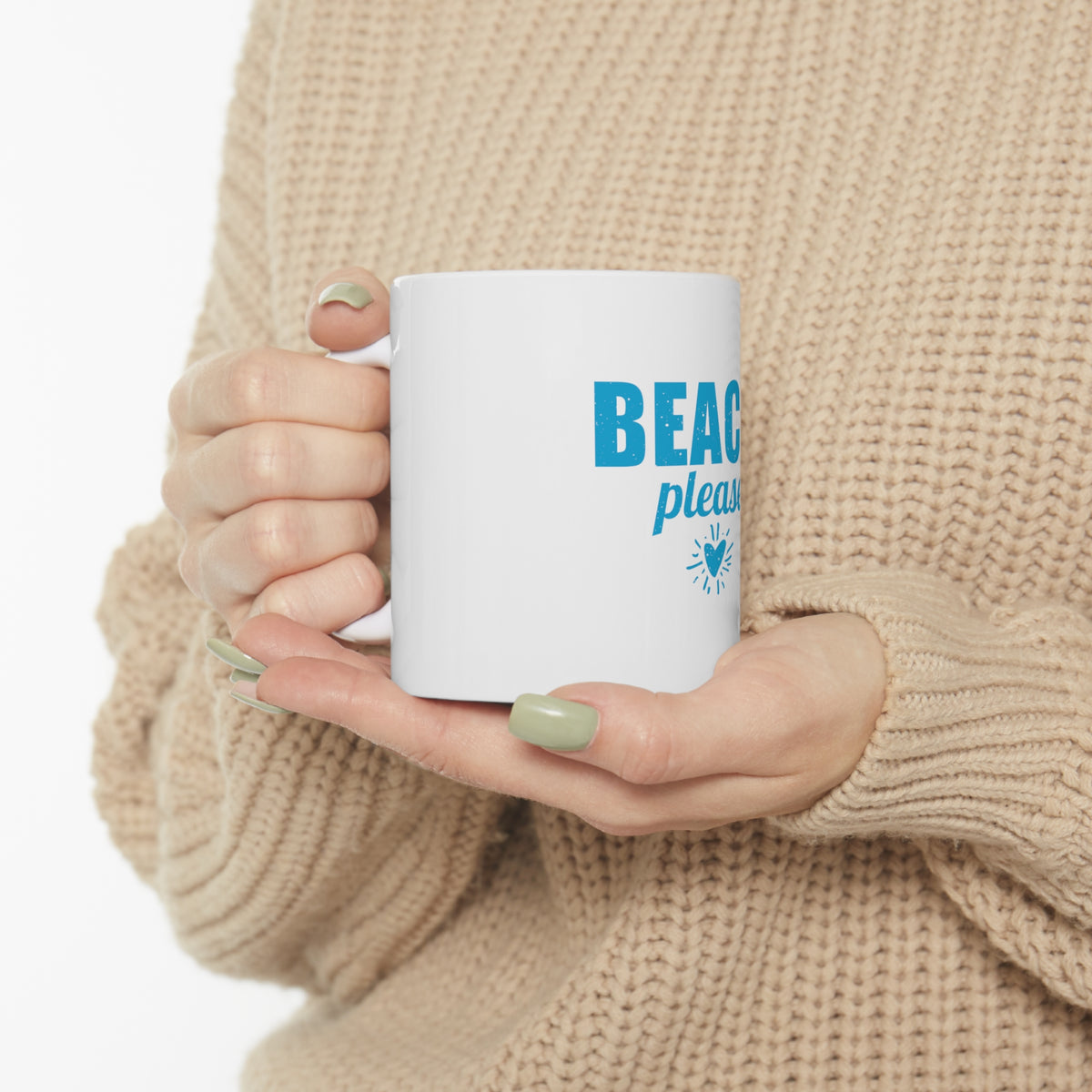 Glossy White Coffee / Tea Mug - Beach, Please, view 10