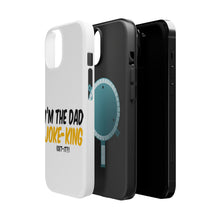 DistinctInk ToughCase for Apple iPhone, Compatible with MagSafe Charging - I'm the Dad Joke-King (Get-It?)