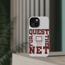 DistinctInk ToughCase for Apple iPhone, Compatible with MagSafe Charging - Quest For The Net Basketball