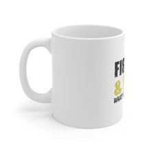 DistinctInk Glossy White Coffee / Tea Mug - Fishing & Beer. What Else is There?