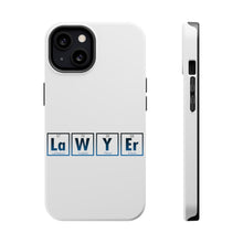 DistinctInk ToughCase for Apple iPhone, Compatible with MagSafe Charging - Lawyer Elements Periodic Table