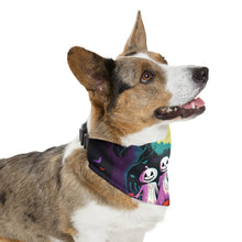 DistinctInk Adjustable Pet Banana Collar with Exploring the Unknown Design for Halloween LGBTQ+ Pride