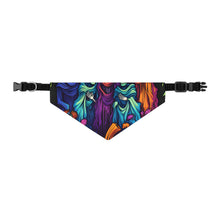 DistinctInk Adjustable Pet Banana Collar with "Mindful Connections" Design for Halloween LGBTQ+ Pride