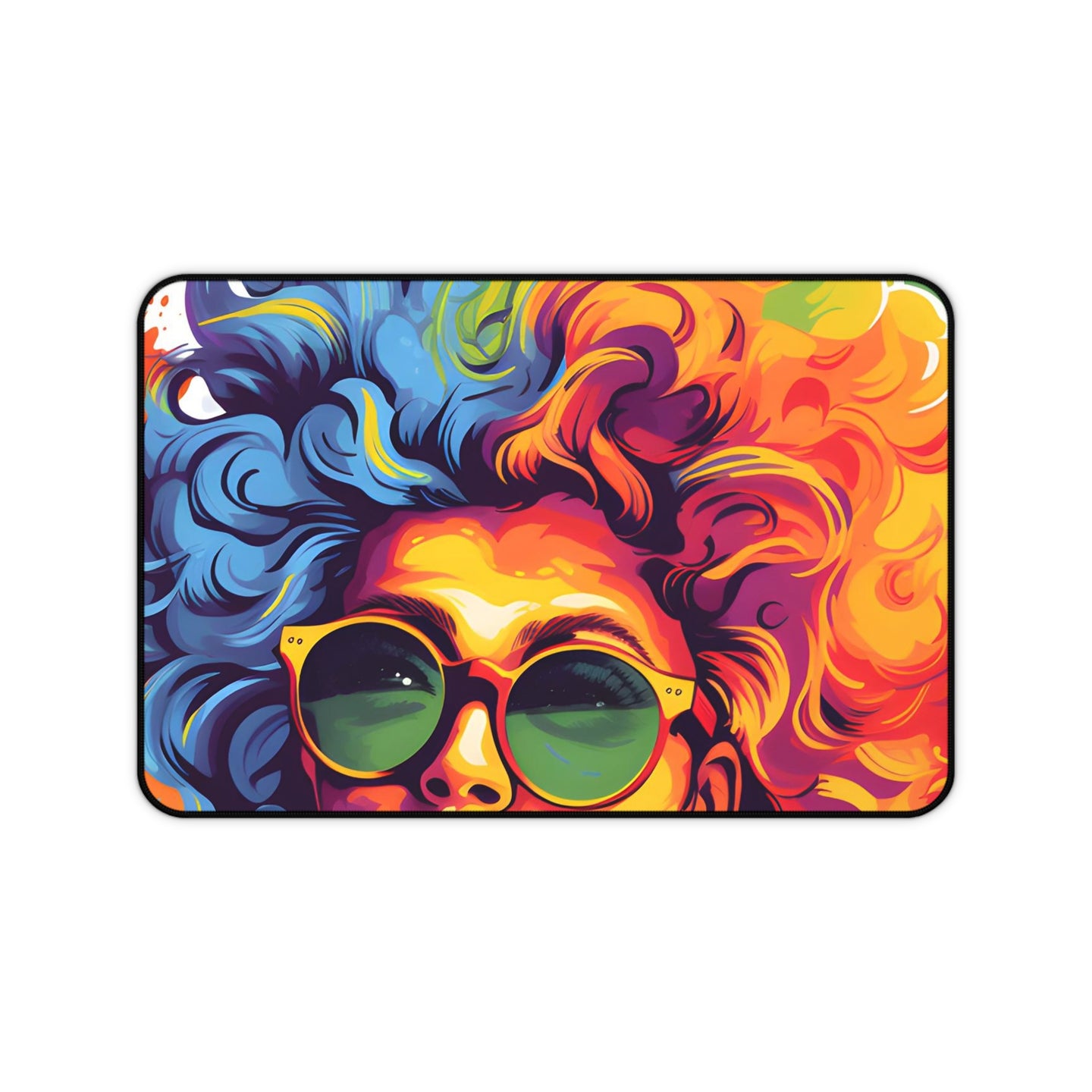 DistinctInk Desk Mat with A World of Words Design for LGBTQ+ Pride