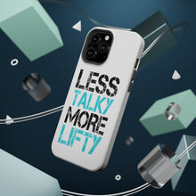 DistinctInk ToughCase for Apple iPhone, Compatible with MagSafe Charging - Less Talky More Lifty