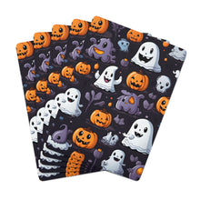 DistinctInk Playing Poker Cards with Spooky Bat-o-lanterns Design for Halloween