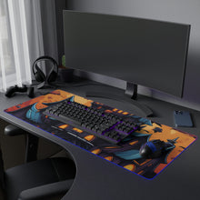 DistinctInk LED Gaming Mouse Pad with Spooky Sweet Treats Design for Halloween