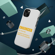 DistinctInk ToughCase for Apple iPhone, Compatible with MagSafe Charging - Engineer Definition - Caffeine and Last Minute