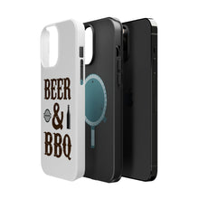 DistinctInk ToughCase for Apple iPhone, Compatible with MagSafe Charging - Beer & Barbecue BBQ
