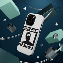 DistinctInk ToughCase for Apple iPhone, Compatible with MagSafe Charging - Keep Calm I'm a Ninja