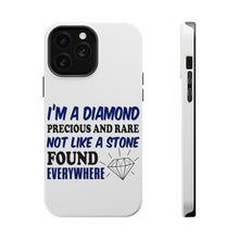 DistinctInk ToughCase for Apple iPhone, Compatible with MagSafe Charging - I'm a Diamond Precious Rare Not Everywhere