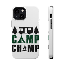 DistinctInk ToughCase for Apple iPhone, Compatible with MagSafe Charging - Camp Champ - Camping Fire