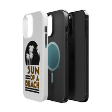 DistinctInk ToughCase for Apple iPhone, Compatible with MagSafe Charging - Sun of a Beach