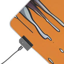 DistinctInk LED Gaming Mouse Pad with Haunted Jack-O'-Skeleton Design for Halloween