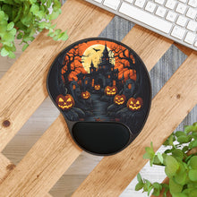 DistinctInk Mouse Pad with Wrist Rest  with Darkness Falls on Halloween Design for Halloween