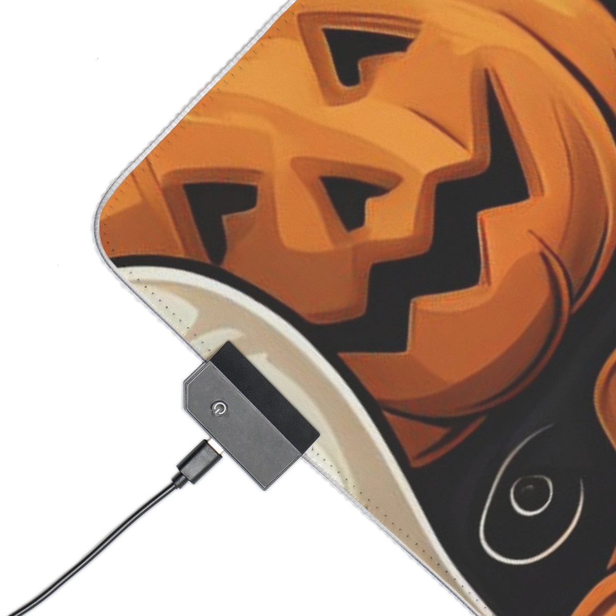 LED Gaming Mouse Pad with Haunted Skeleton Jack-O-Lantern Design for Halloween, view 12