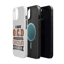 DistinctInk ToughCase for Apple iPhone, Compatible with MagSafe Charging - OCD Obsessive Chocolate Disorder