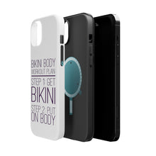 DistinctInk ToughCase for Apple iPhone, Compatible with MagSafe Charging - Bikini Body Workout Plan Get Bikini Put On Body