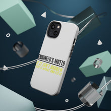 DistinctInk ToughCase for Apple iPhone, Compatible with MagSafe Charging - Engineer's Motto If Isn't Broken Fix It