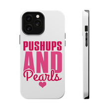 DistinctInk ToughCase for Apple iPhone, Compatible with MagSafe Charging - Pushups and Pearls