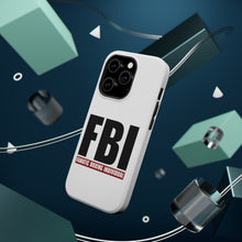 DistinctInk ToughCase for Apple iPhone, Compatible with MagSafe Charging - FBI Fanatic Boxing Individual