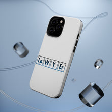 DistinctInk ToughCase for Apple iPhone, Compatible with MagSafe Charging - Lawyer Elements Periodic Table