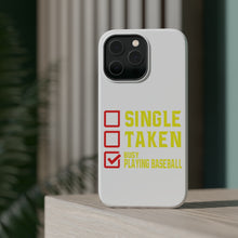 DistinctInk ToughCase for Apple iPhone, Compatible with MagSafe Charging - Single Taken Busy Playing Baseball