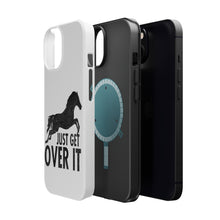 DistinctInk ToughCase for Apple iPhone, Compatible with MagSafe Charging - Just Get Over It - Horse Jump