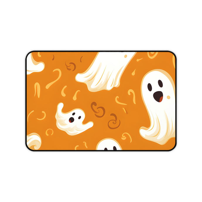 DistinctInk Desk Mat with Ghost Skeleton Pumpkin Pattern Design for Halloween